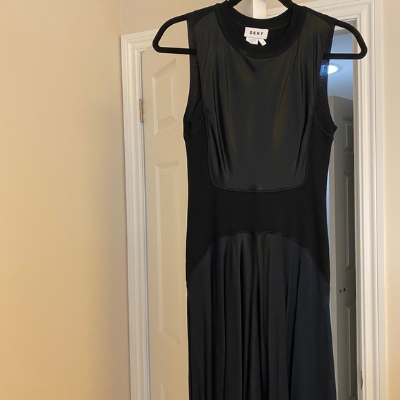 DKNY long black dress. - Picture 3 of 3
